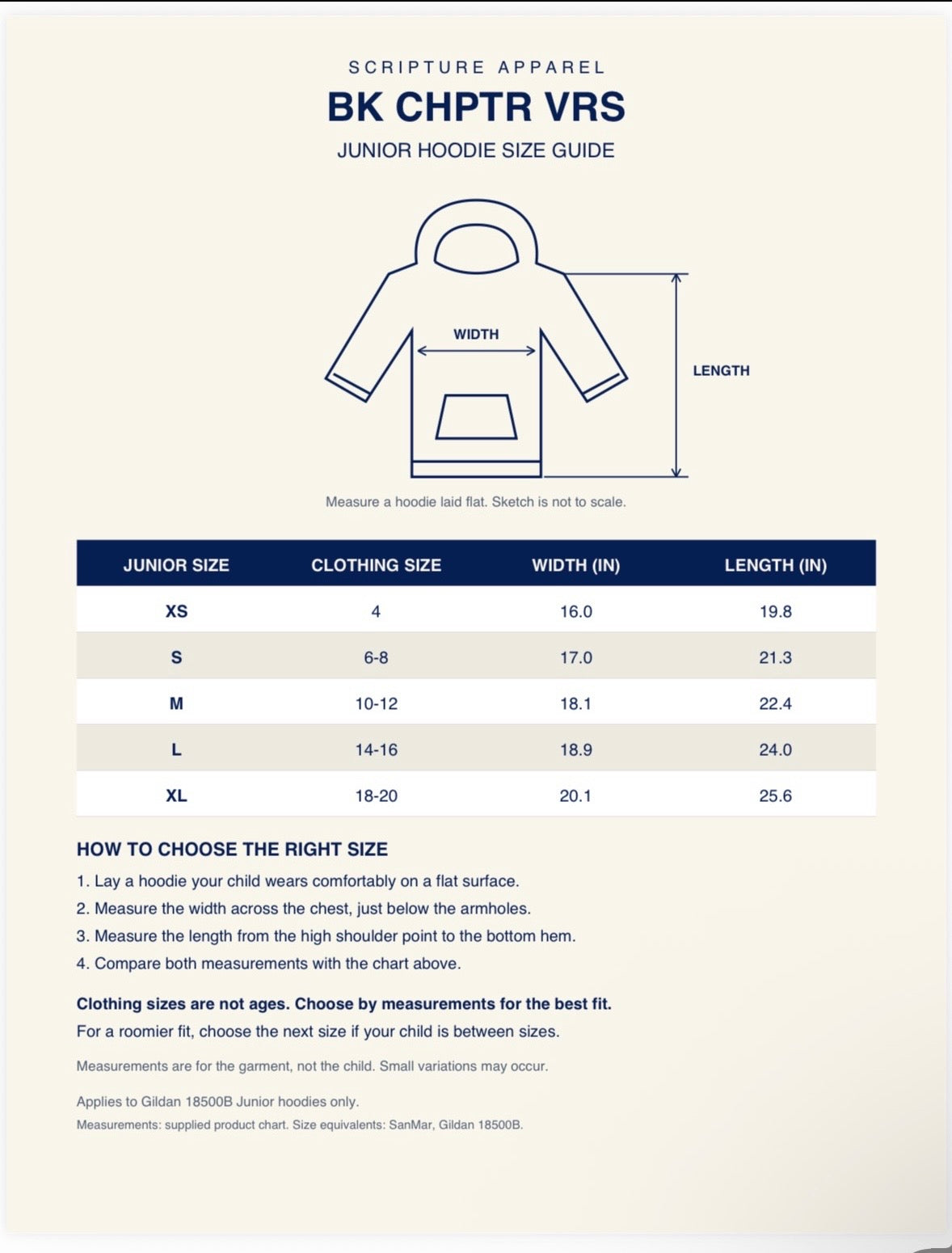 BK CHPTR VRS Junior Signature Tee — Cream